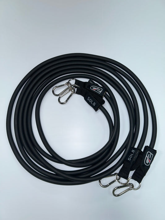 1 pair of 10-foot black bands (50lb)