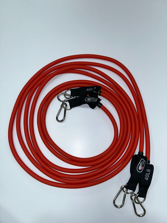 1 pair of 10 foot non sleeved red band (40lbs)